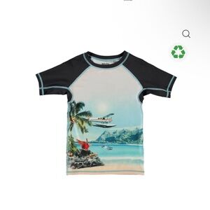 Molo Kids Swim Shirt - Blue. Rash guard.
